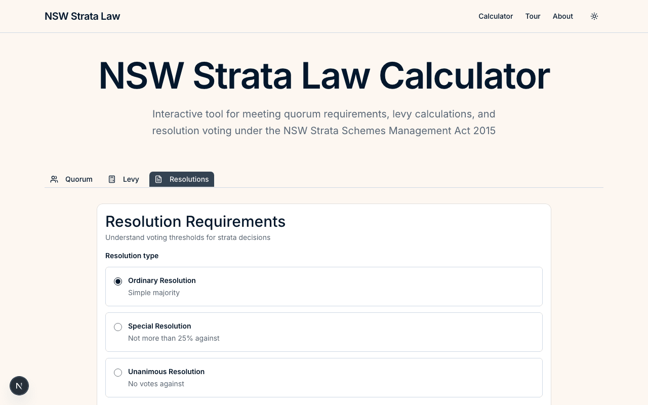Resolution requirements guide showing voting thresholds for different resolution types